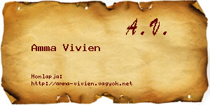 Amma Vivien névjegykártya